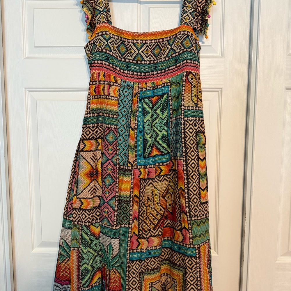 FARM Colorful Geometric Pattern Dress